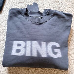 Anine Bing Vintage Black Blur Sweatshirt medium EUC